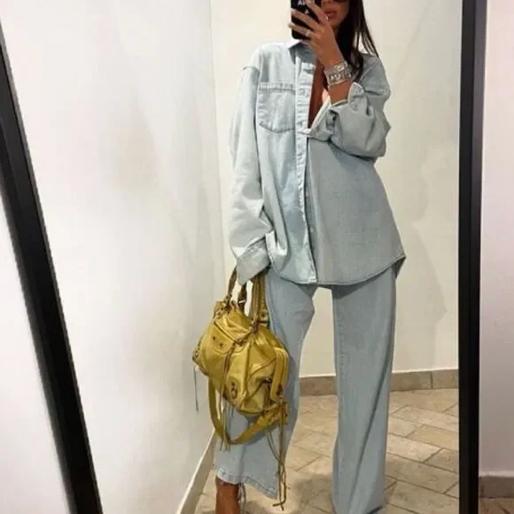 Denim oversized button up - Picture 2 of 5